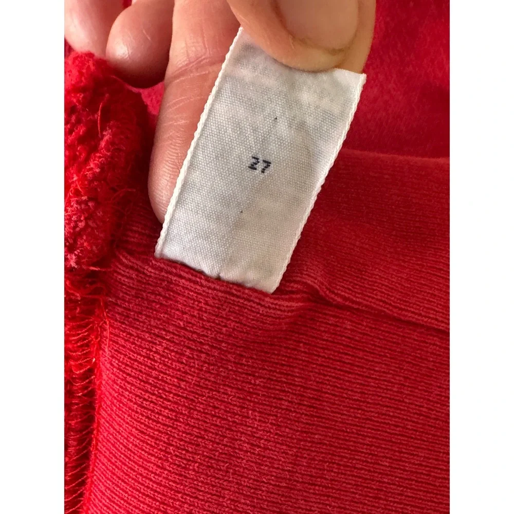 Polo Ralph Lauren Red Crewneck Sweatshirt Men's Large Black Pony Fleece Pullover